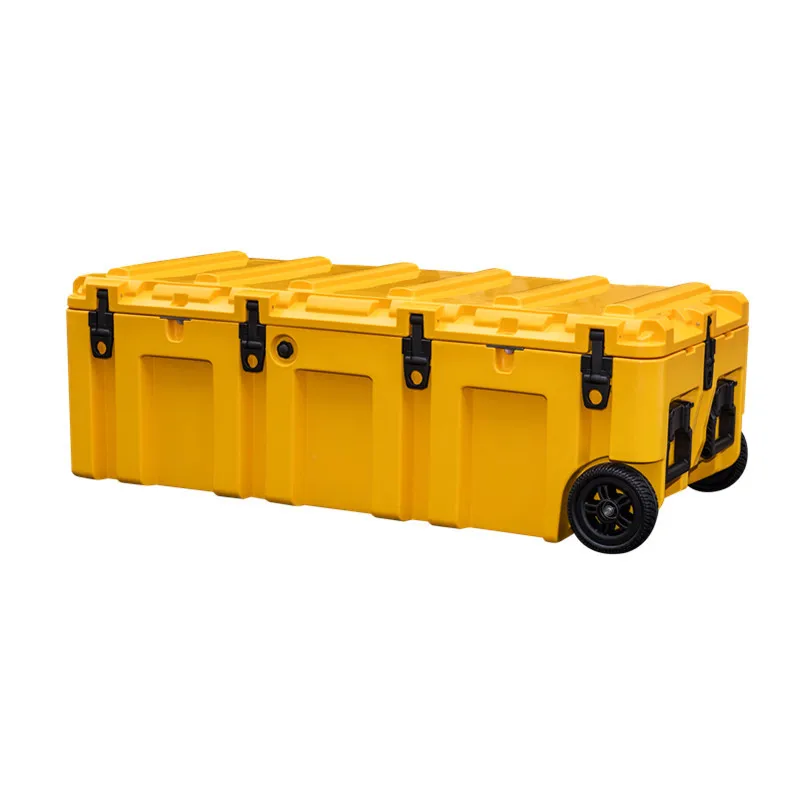 Rotomolded Hard Plastic Carrying Case with Wheel, Tool Box with Trolley, Large Capacity, 175L