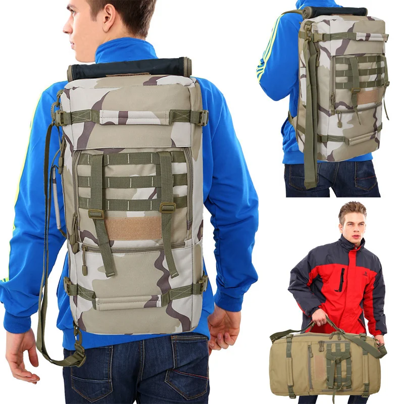 50L Tactical Military Backpack Male Outdoor Army 3p Trekking Rucksack Travel Hiking Men Camping Hunting Backpack Molle Assault