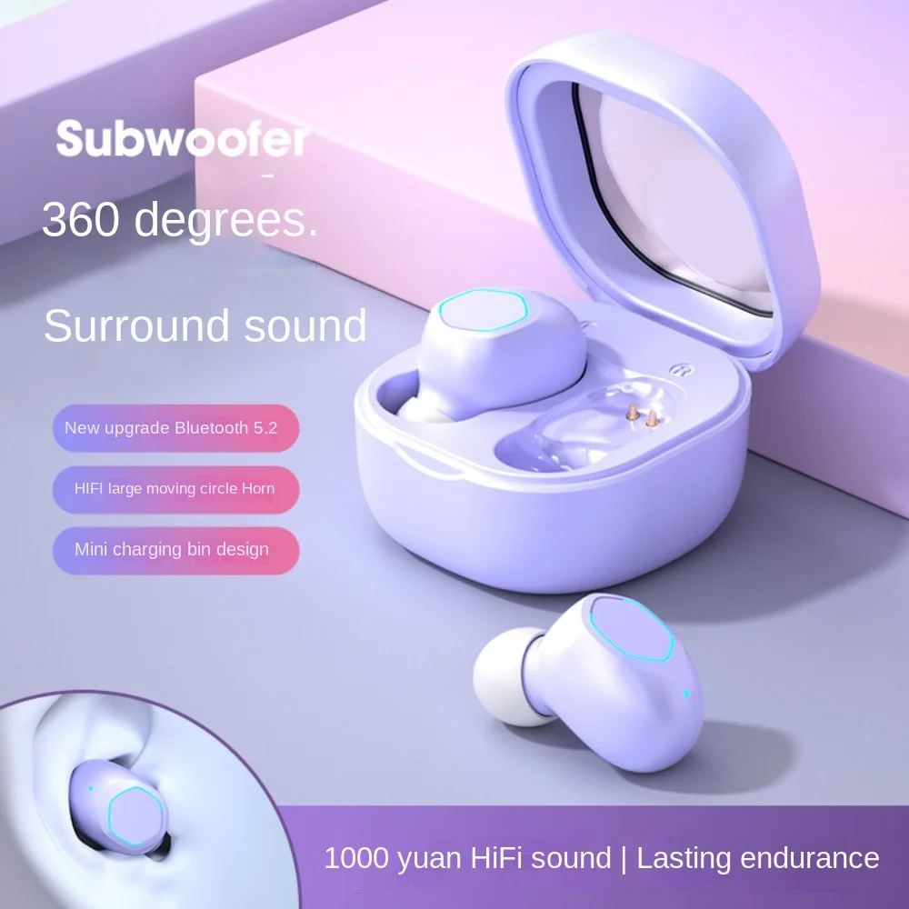 M21 Wireless Bluetooth Earphone Transparent Case Noise Canceling Wireless Earphones Bilateral HiFi Bluetooth Headset