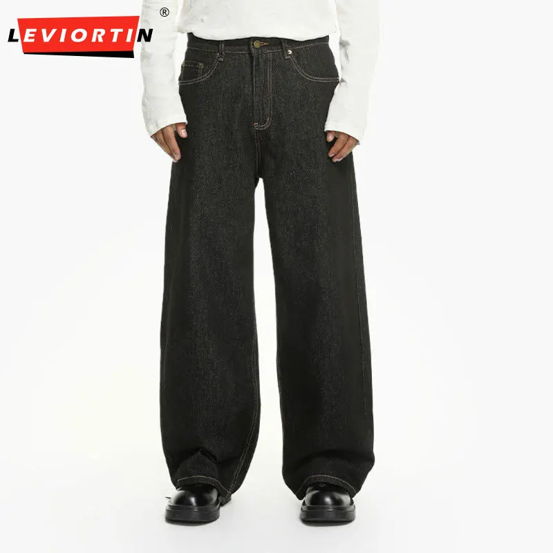 

Мужские ретро американские оригинальные коровьи черные классические модные универсальные свободные простые повседневные джинсы Four Seasons M7-DM-M951