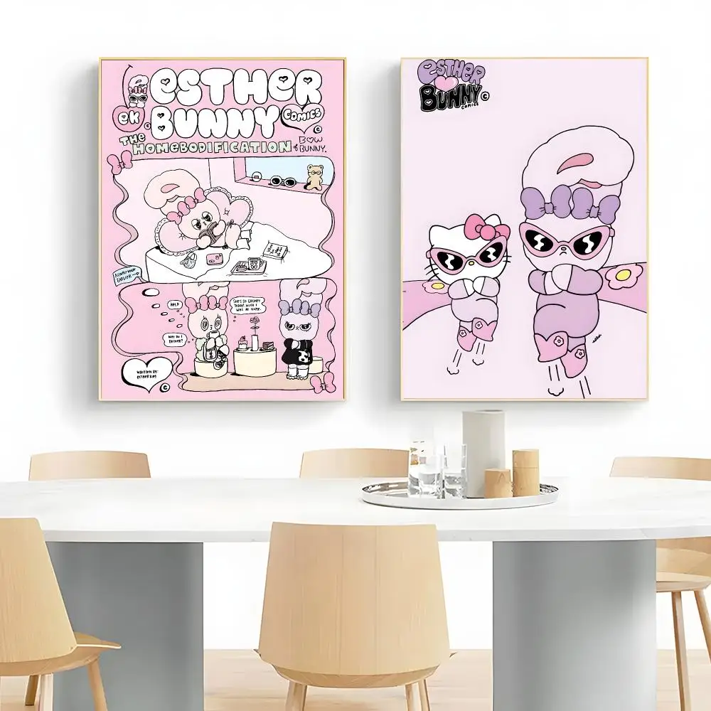 Virtual Streamer E-Esther Bunny Poster Wall Art Print Decorative Mural Home Decor Gift Unframed