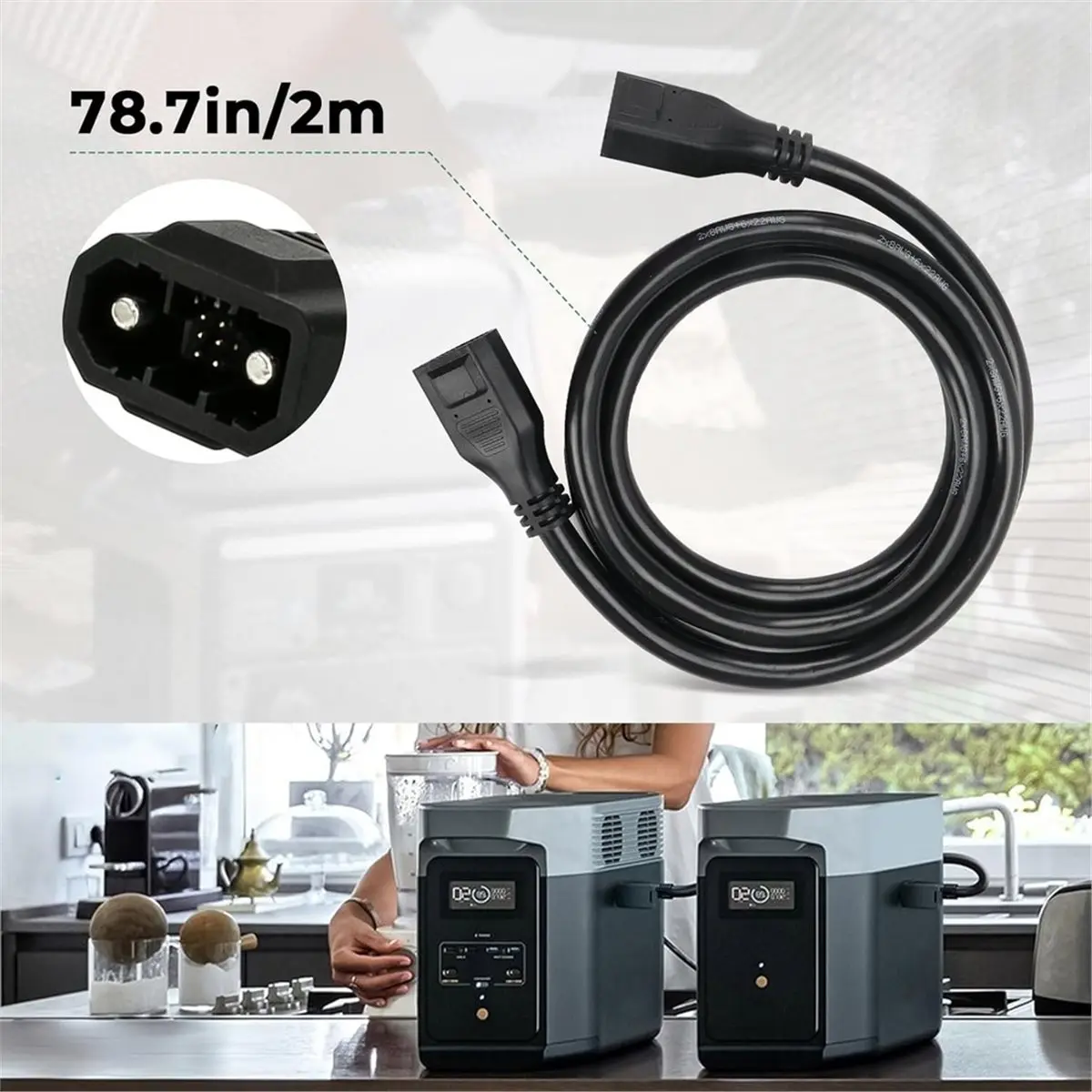 a89x-xt150-エクストラバッテリーケーブル-max、2、2-max、3、3-plus、3-1500、wave-2、wave-3用-2m