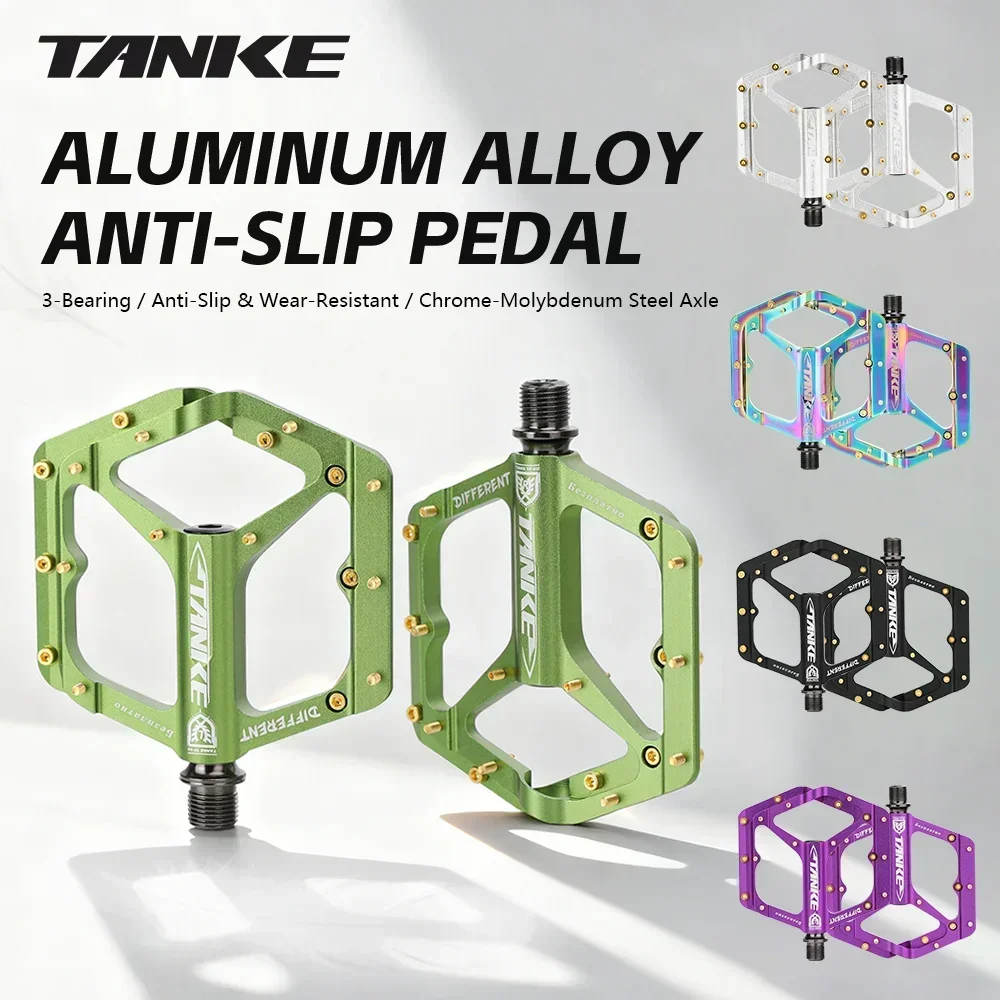 

Педали TANKE MTB, легкие, из алюминиевого сплава, противоскользящие (10 противоскользящих шипов/сторона), с смазкой и подшипниками, модель TP-53