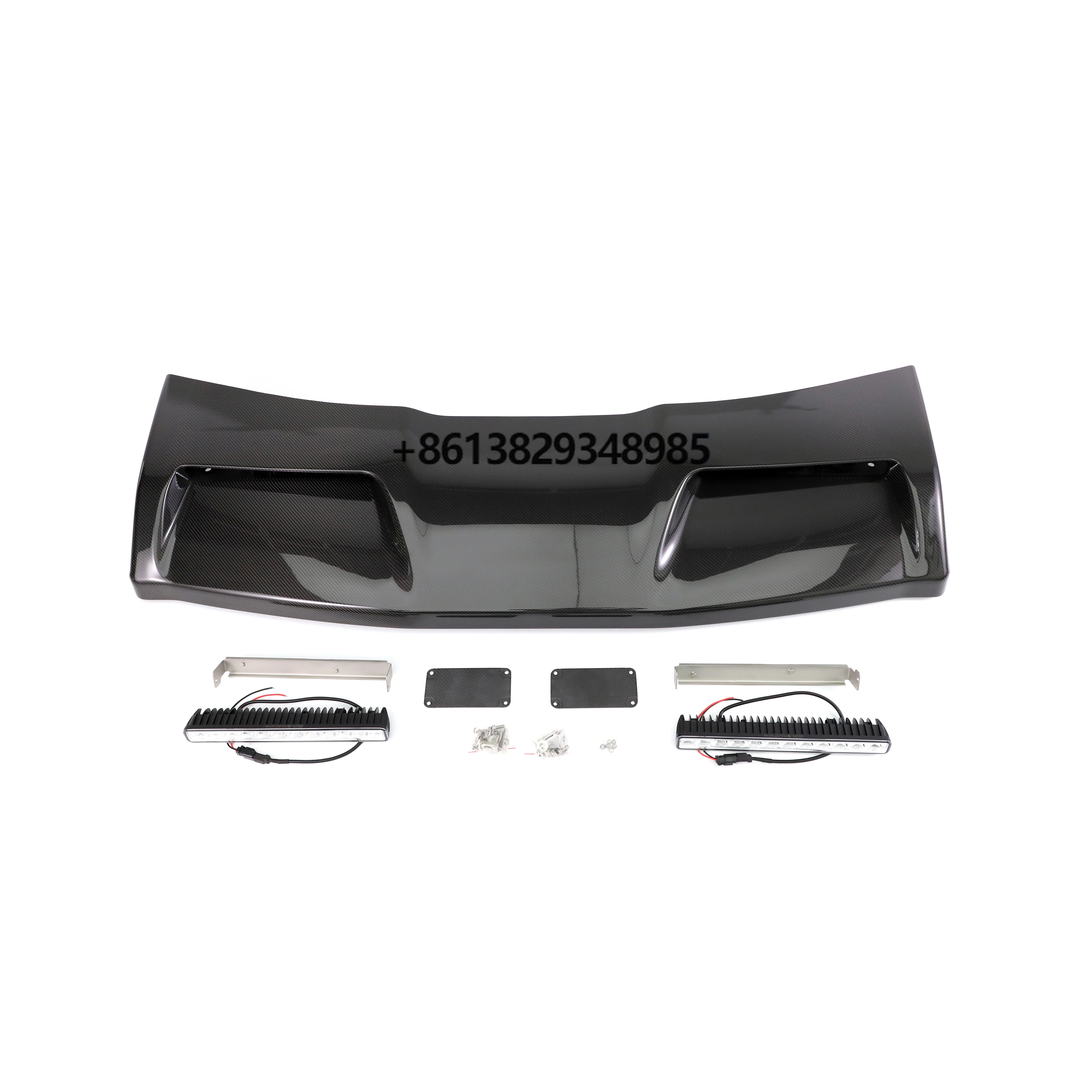 

Углеродное волокно для G-класса W464 4X4, оригинальный светильник для ABS, спойлер на крышу, яркий черный автомобильный передний спойлер, светильник на крыше