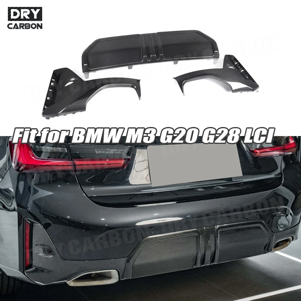 

for BMW 3 Series G20 G21 G28 LCI M Sports 2023+ Car Rear Diffuser Bumper Spoiler Side Apron Splitters Body Kit Accessories