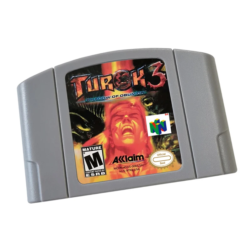 N64 games Cartridge-Turok 3 Shadow of Oblivion NTSC  And PAL Version Retro Games reconstructed