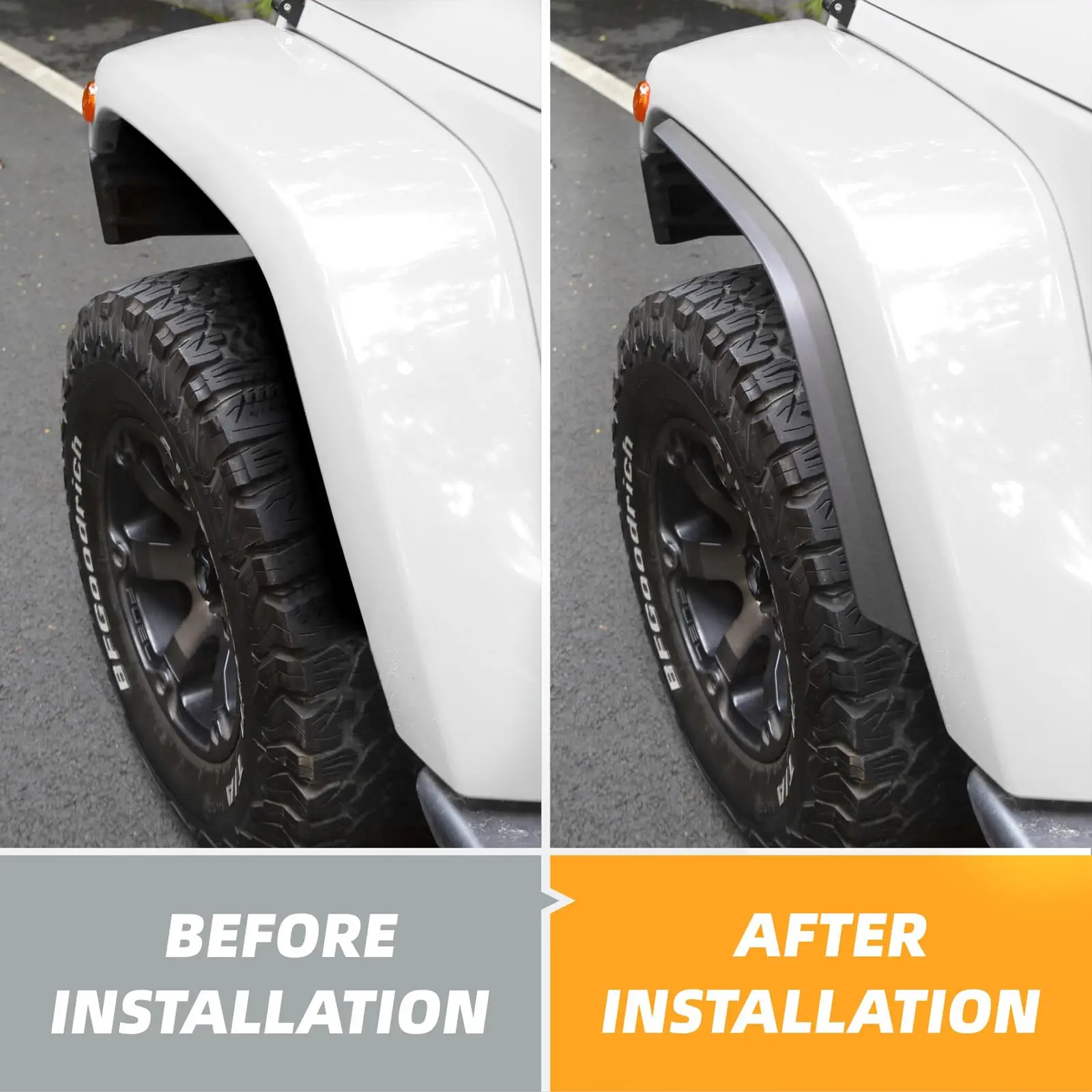 Front Rear Fender Flares For Jeep Wrangler JK 2007-2018 Extension Widening ABS 4pcs Wider Wheel Protector Off Road Fender Flare