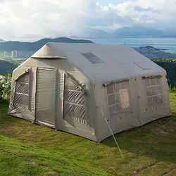 Good Quality Waterproof Inflatable Popup Oxford Tents Cabin Family Camping 6 To 8 Persons Inflatable Camping Tent