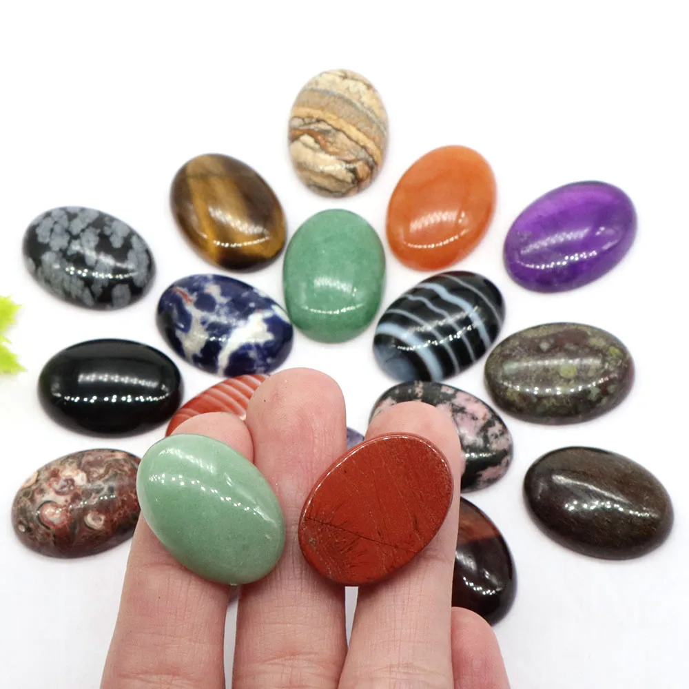 18x25mm Oval CAB Cabochon Flat Back Beads For DIY Making Earring Pendant Necklace Jewelry And Clothes Accessories Wholesale Gift