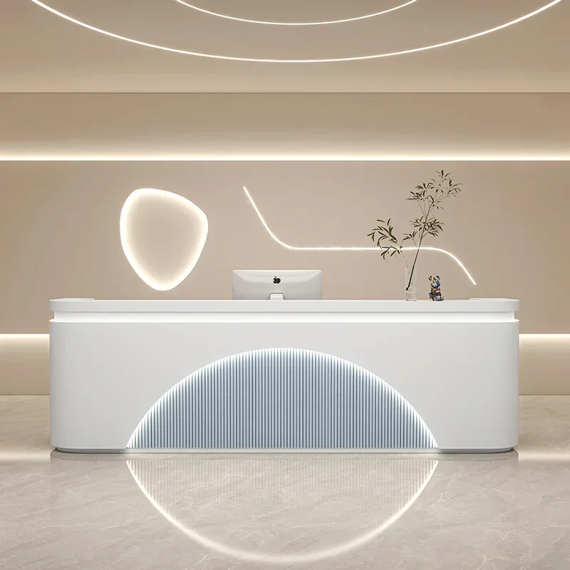 

Modern Italian Style Designer Reception Desks Modern Clothing Store High-end Reception Desks Beauty Salon Furniture Recepce HBRD