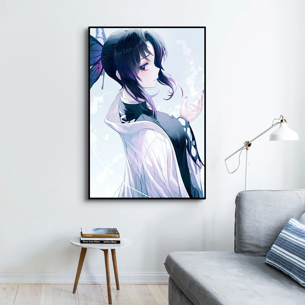 Demon Slayer Anime Poster Kochou Shinobu Canvas Painting Children's Room Wall Art Decoration Murals for Modern Home Decor Gifts