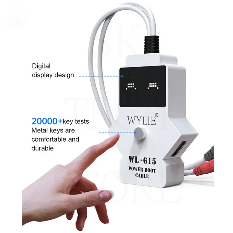 

WYLIE NEW WL-615 DC Power Control Test Cable For Iphone 6-14 promax One Button Power Fast Start Test Cable Boot Cable Tool