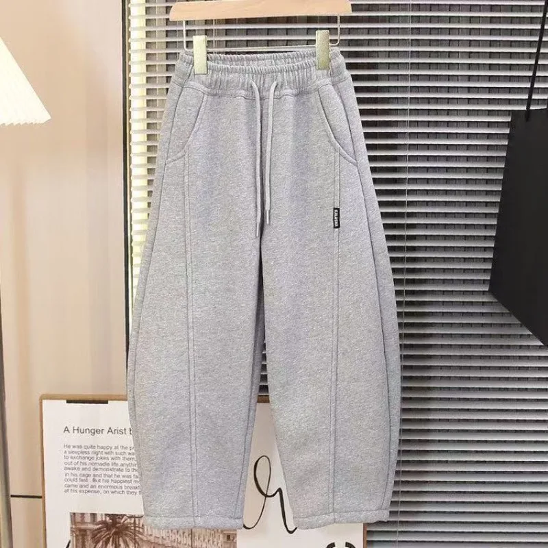Boys Spring Sweatpants 2026 New Casual Sports Long Pants Trendy Streetwear Trousers