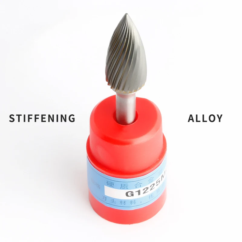 Sharp Head Alloy Rotary Tungsten Steel 1pcs Hard Metal Milling Cutter Wood Carving Grinding Head G-Shaped Tip