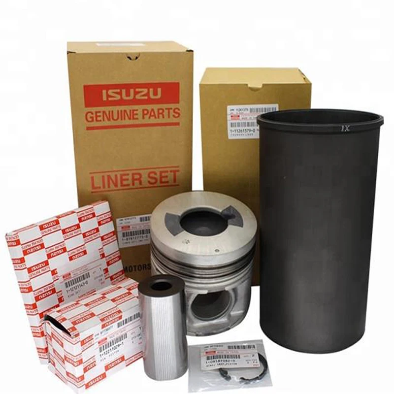 ISUZU machinery engine spare parts cylinder liner kit engine model 6BG1 parts No.1878126520