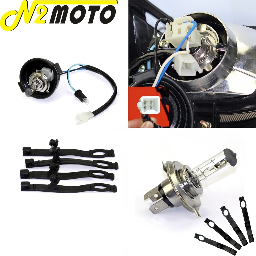 Motorcycles Dirt Bike Dual Sport Enduro Motocross Headlight Fairing For Yamaha YZ XT WR TTR TT Blue Headlamp 12V 35W