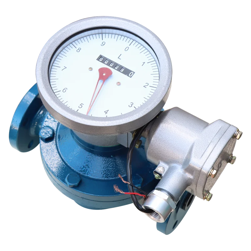 Oval Digital Flow Meter Liquid Oil High Accuracy 0.5% LCD Display Contactless 4-20mA RS485 Pulse Output CE Certified Metal OEM