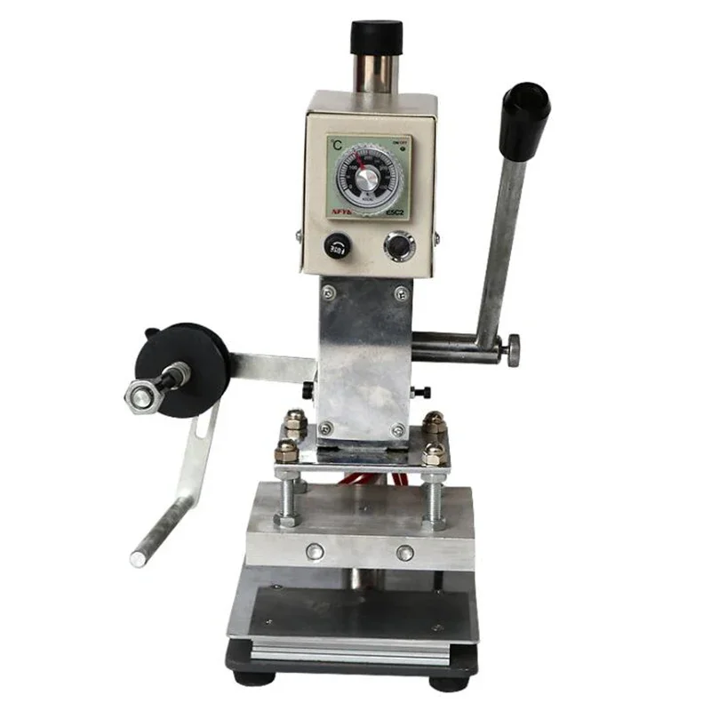Máquina de estampagem manual s851, pequena máquina de marcação de couro, etiqueta de cartão de visita