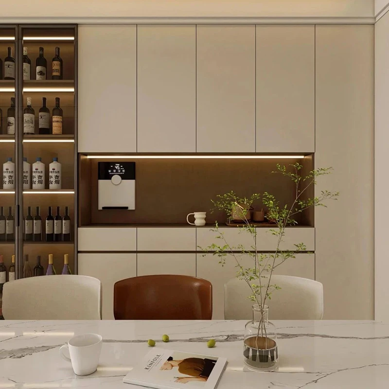 モダン家具　別荘向けカスタマイズ　高級ダイニングテーブルとテレビキャビネット（ホテル用）