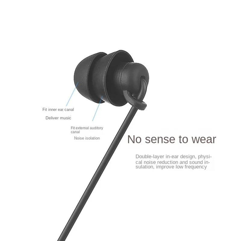 Short Cable Unilateral Headset Extension Cable Earpiece in Ear Single Earbud Silicone Earbud 3.5mm Jack for Phone