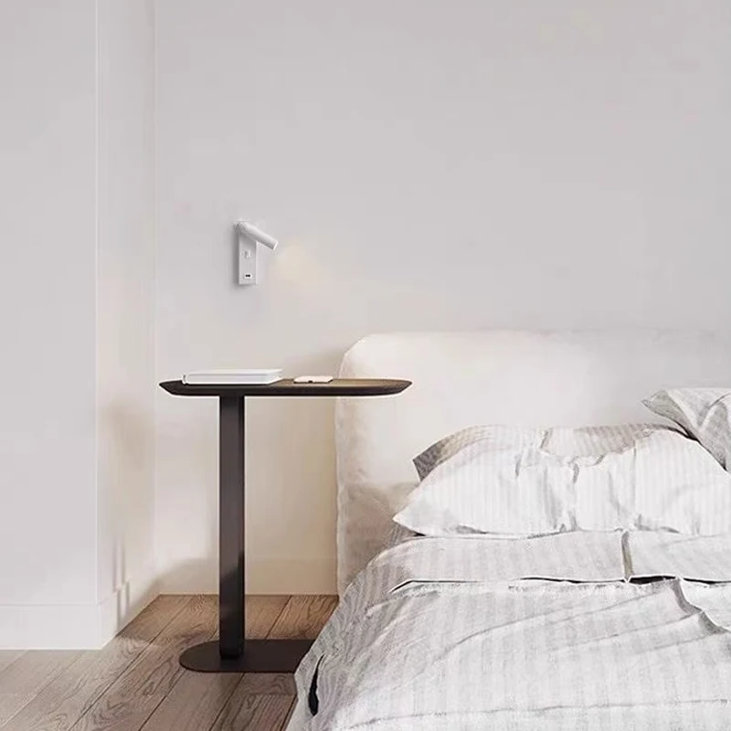 Modern Minimalist Hotel Bedroom Wall Lamp Bedside LED Reading Light with Rotary Switch Eye Protection Angle Spotlight Color Rend