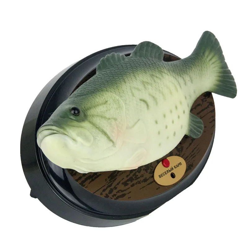 Electronic Singing Song Plastic Fish Big Mouth Bass Music Robot Animal Simulation Fishes Novelty Spoof Halloween Decorating Play