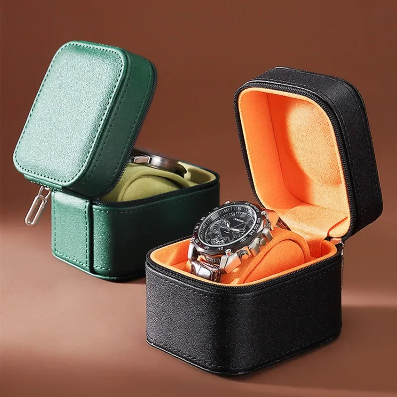  Special Offer! Light Luxury Leather Watch Box Round Display Case Travel Jewelry Organizer Portable Ladies Boxes