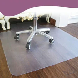 Transparent Plastic Floor Protect Mat Clear Floor Mat with Lip Non-Slip Chair Cushion for Wood Floor in Living Room