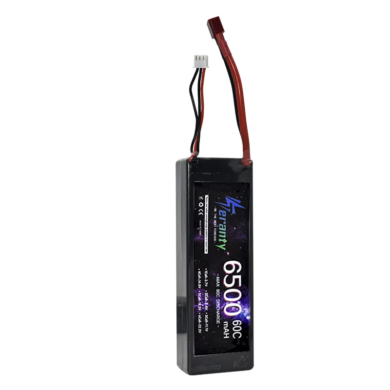 Batteria per custodia rigida da 7.4V Teranty 2S 6500mah 60C batteria Lipo con spina a T per veicoli per barche RC auto elicottero camion Truggy