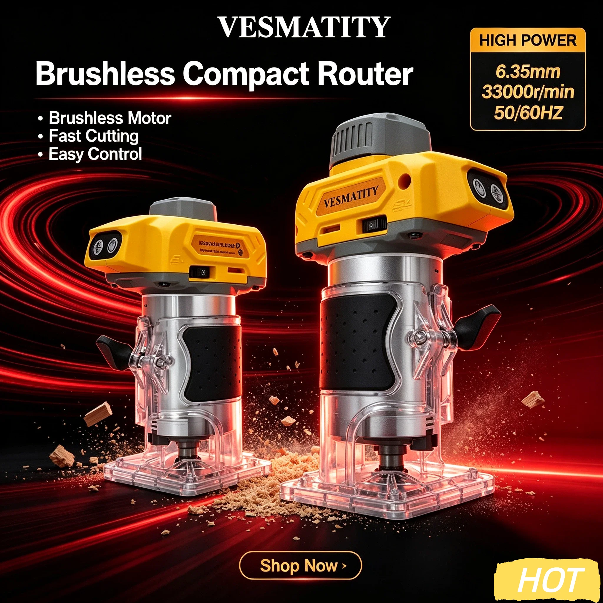Power Tools Plus - Аккумуляторная бесщеточная угловая шлифовальная машина Vesmatity,