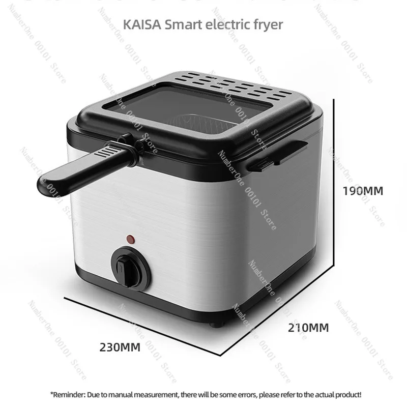 

Household electric fryer, integrated self-heating fryer