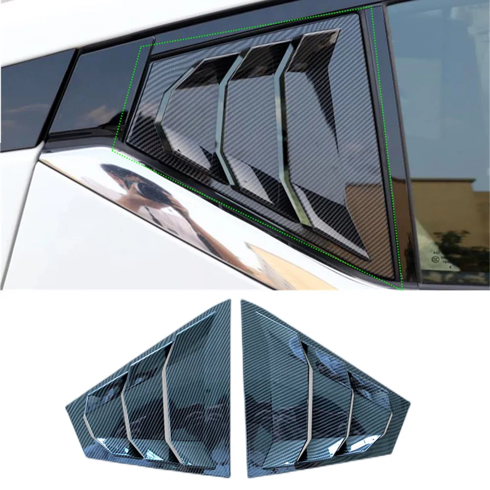 2PCS For Nissan Altima / Teana 2019-2023 Car Rear Window Quarter Louver Cover Exterior Side Vent Shutter Trim Scoop Accessories