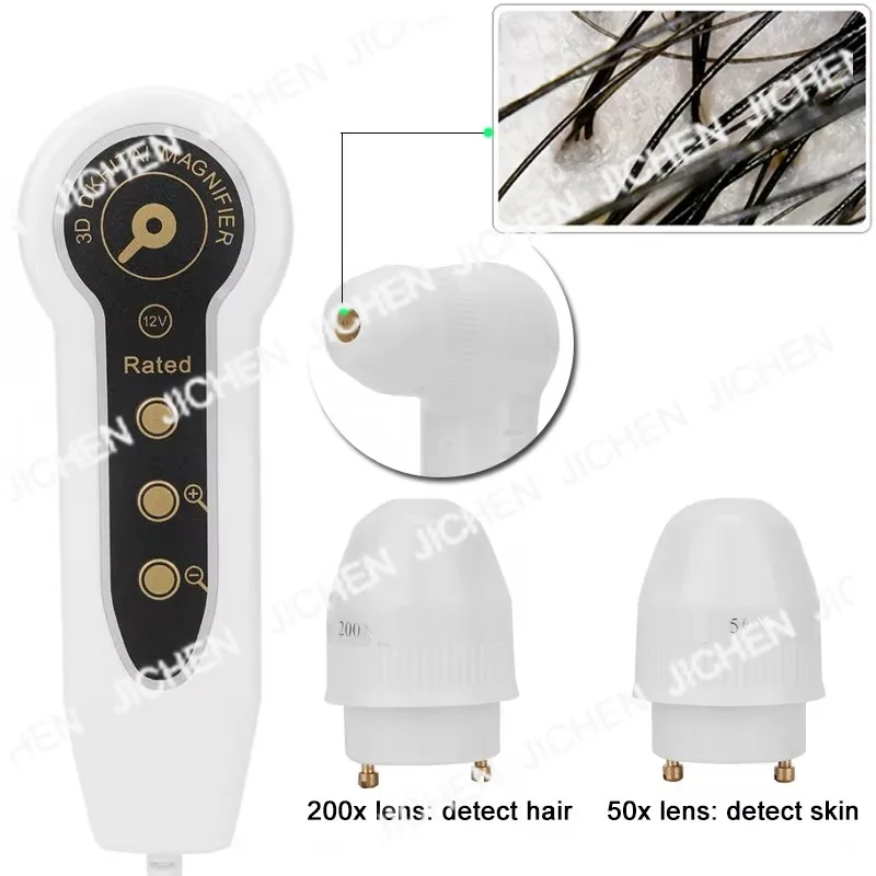 5 Inch Skin Analyzer Skin Hair Scalp Detector Dermoscopy Tester Analyser For Diagnosis Skin Care Tools With 2 Lens Rechargeable