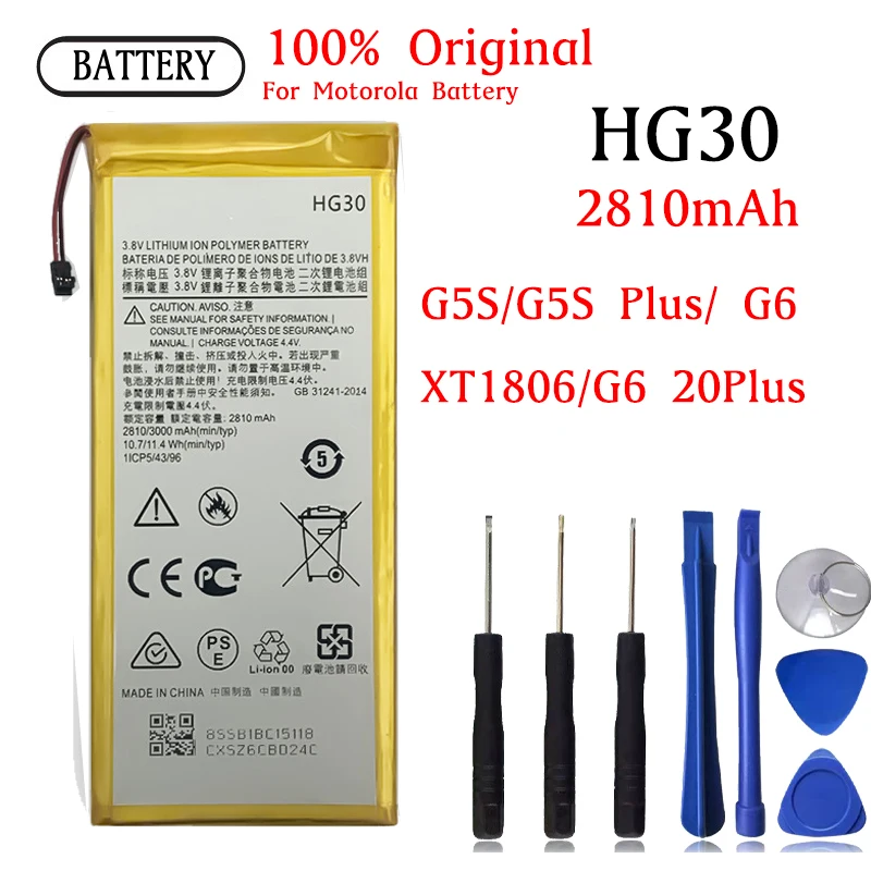 HG30 Battery FOR Motorola Moto  XT1794 XT1792 G6 XT1925 G5SPlus XT1791 XT1795 XT1805 XT1803 G6  XT1806 Phone Original Capacity