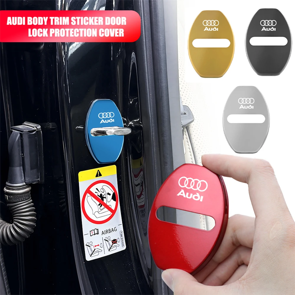 Auto-Styling Türlogo-Schlossabdeckung Aufkleber Auto-Dekoration Ventilkappe für Audi S6 A4 A3 8P 8V 8L A6 C7 C6 C5 Q5 A5 Q7 A1 RS R5