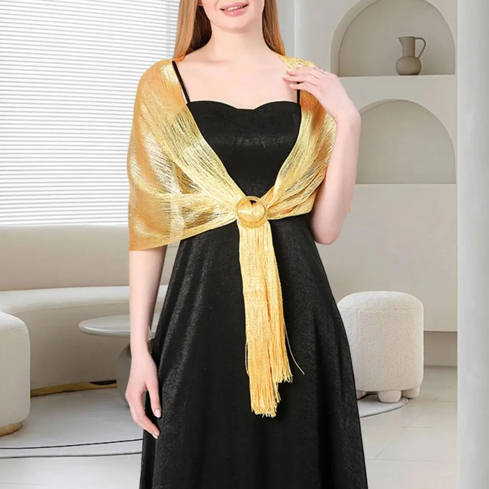 Bridesmaid Evening Dress Shoulder Wrap Ladies Shawl Elegant Sparkling Tassel Shawl for Bride Bridesmaid Wedding Evening Dress