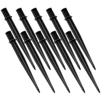 10Pack Lawn Light Accessories Weather Resistant Ground Spikes for Solar Pathway Lights Garden Lamp Fixtures Landscape Lighting