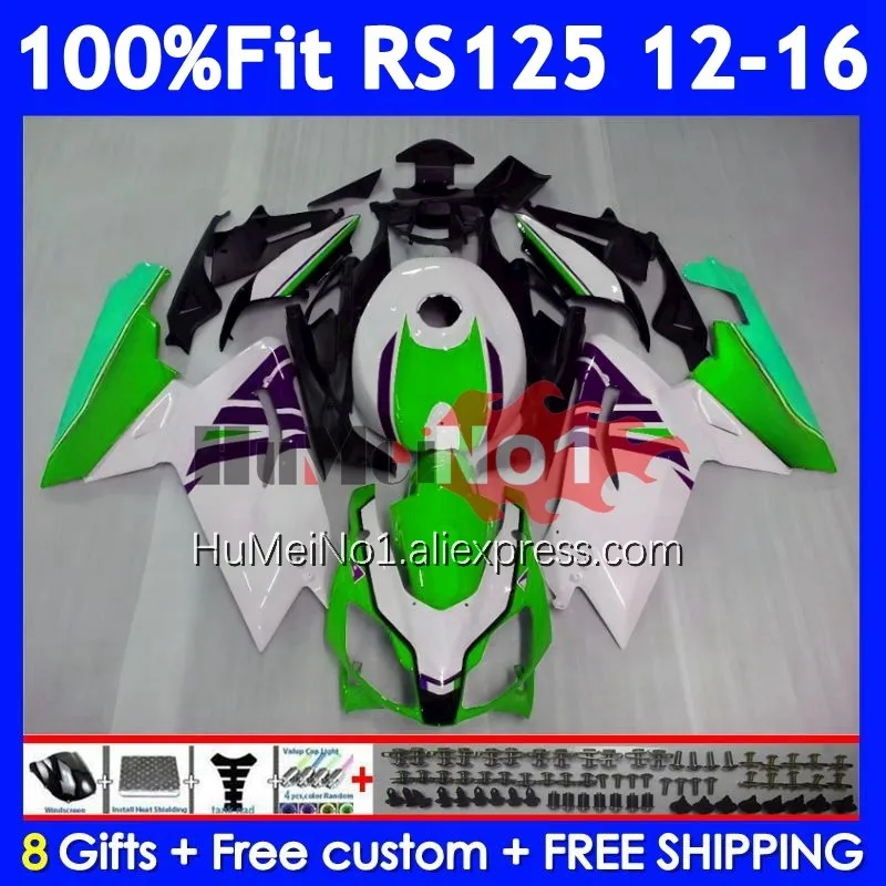 Injection Kit For Aprilia RS-125 RSV125 R RS125 12 13 14 15 16 313No.30 RS 125 2012 Green white 2013 2014 2015 2016 OEM Fairing