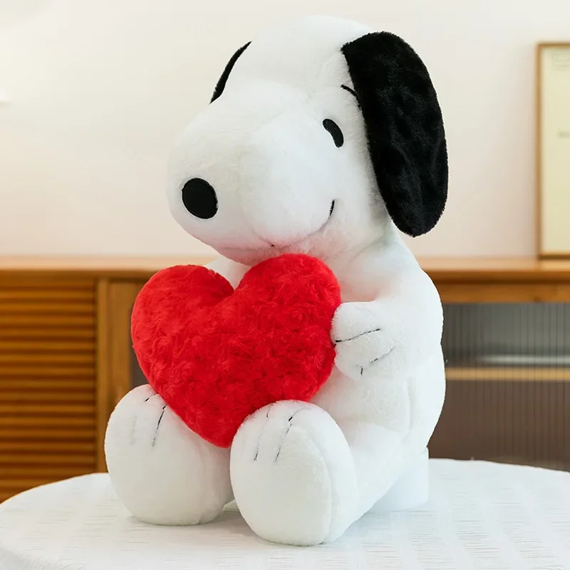 Chaud 65 cm Kawaii Snoopy chien série peluche poupée étreignant des fleurs Snoopy poupée sac à dos Snoopy poupée intérieur ornements décoratifs