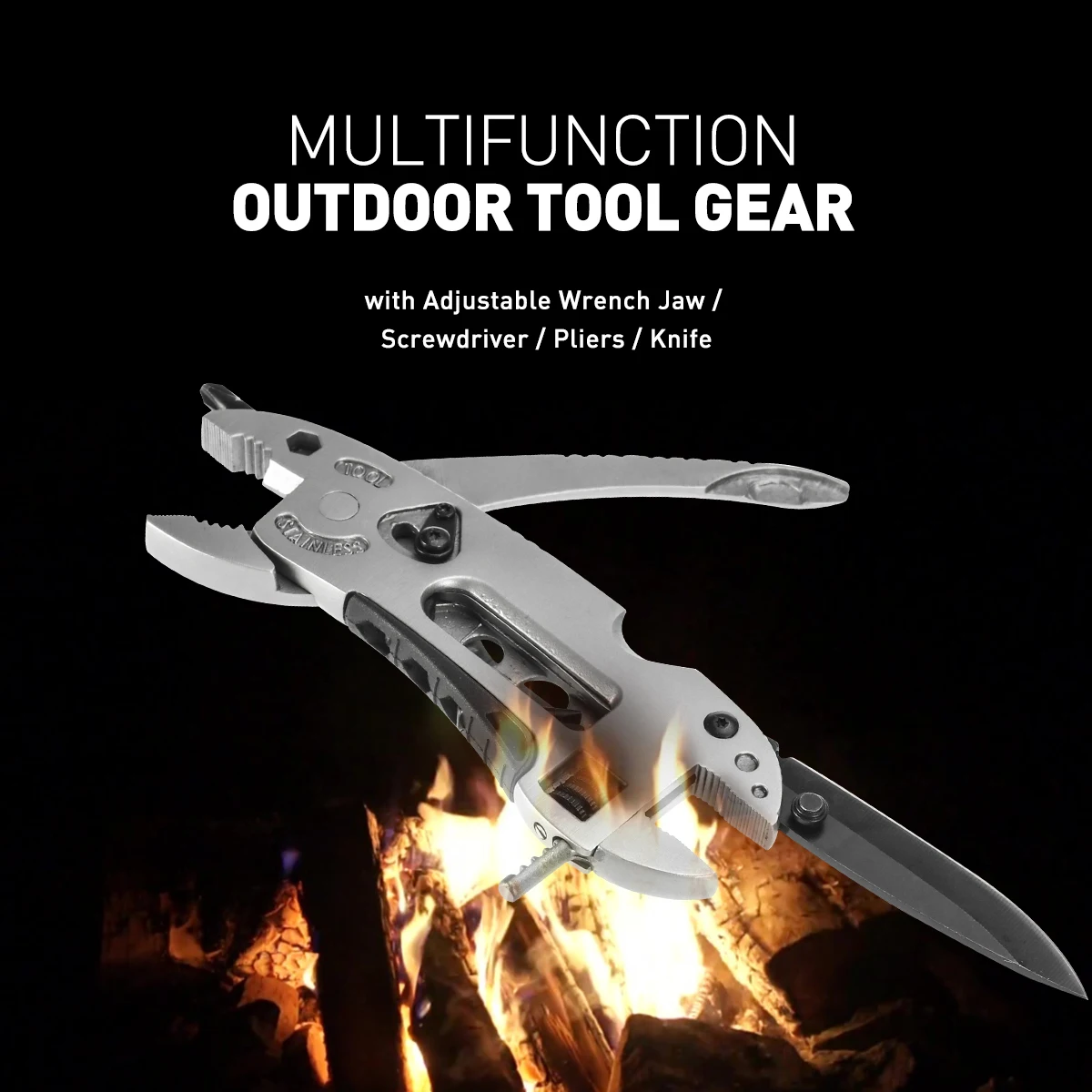 

Multi-purpose Knife and Pliers Outdoor Wrench Tools Bottle Screwdriver Multifunction