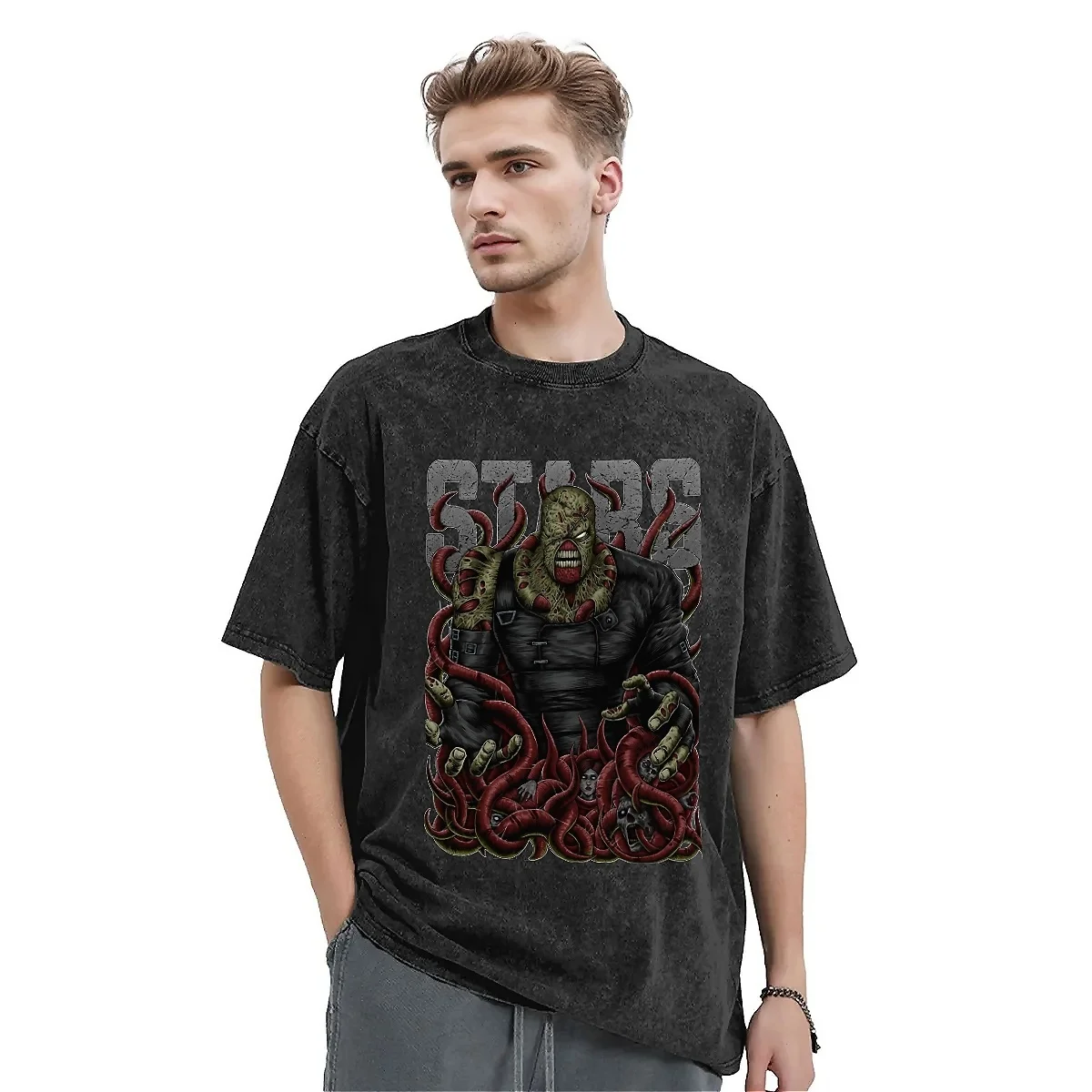 Residented Eviled Nemesis T Shirt Summer  Streetwear T Shirts 2024 Cotton Cool Tee Shirt For Man Short Sleeve Custom Top Tees