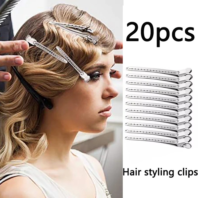 20pcs Hair fluffy clip side bangs clip makeup styling hair clip positioning duckbill clip hairstyling tools