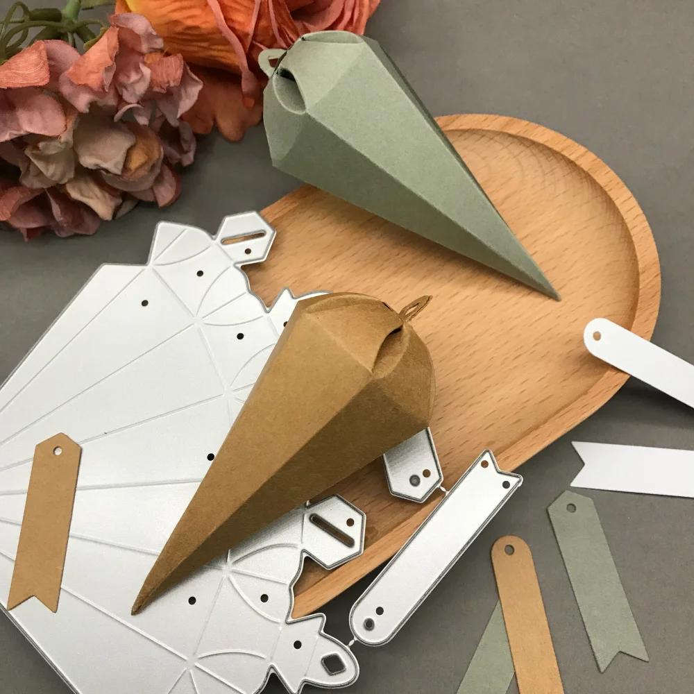 Conical box Metal Cutting Dies Stencils For DIY Scrapbooking Decorative Embossing Handcraft Die CutsTemplate