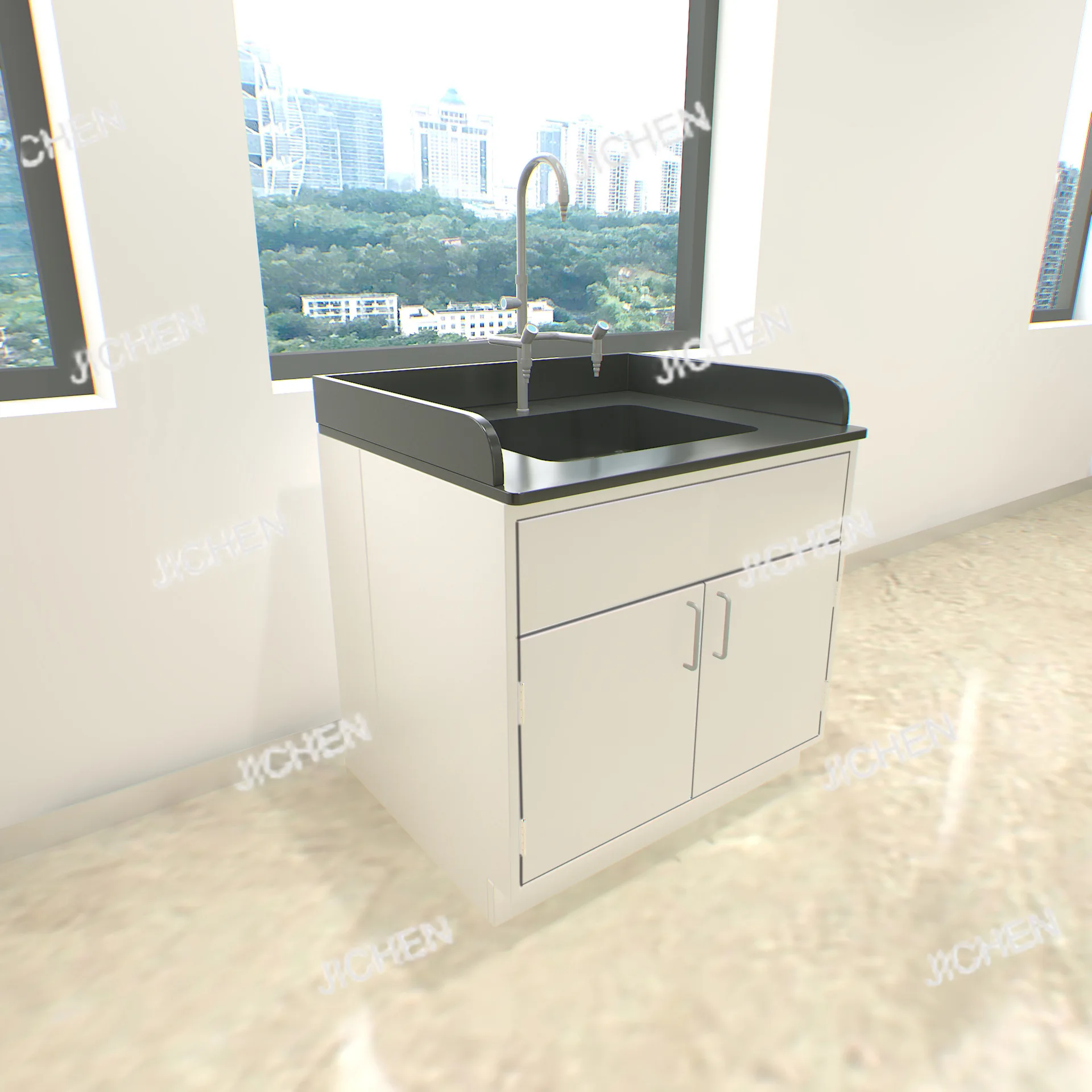 

JC лабораторный цельностальной испытательный стенд, испытательный стенд для физической химии, стол для раковины, лабораторное специальное оборудование