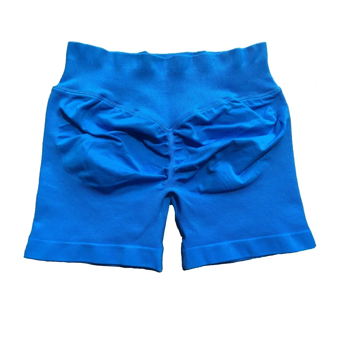 Pantaloncini da impatto Pantaloncini da yoga con fascia bassa a costine da 4,5 pollici Pantaloncini da palestra per allenamento Flex Scrunch Bum senza cuciture Pantaloni corti da corsa per bottino da yoga