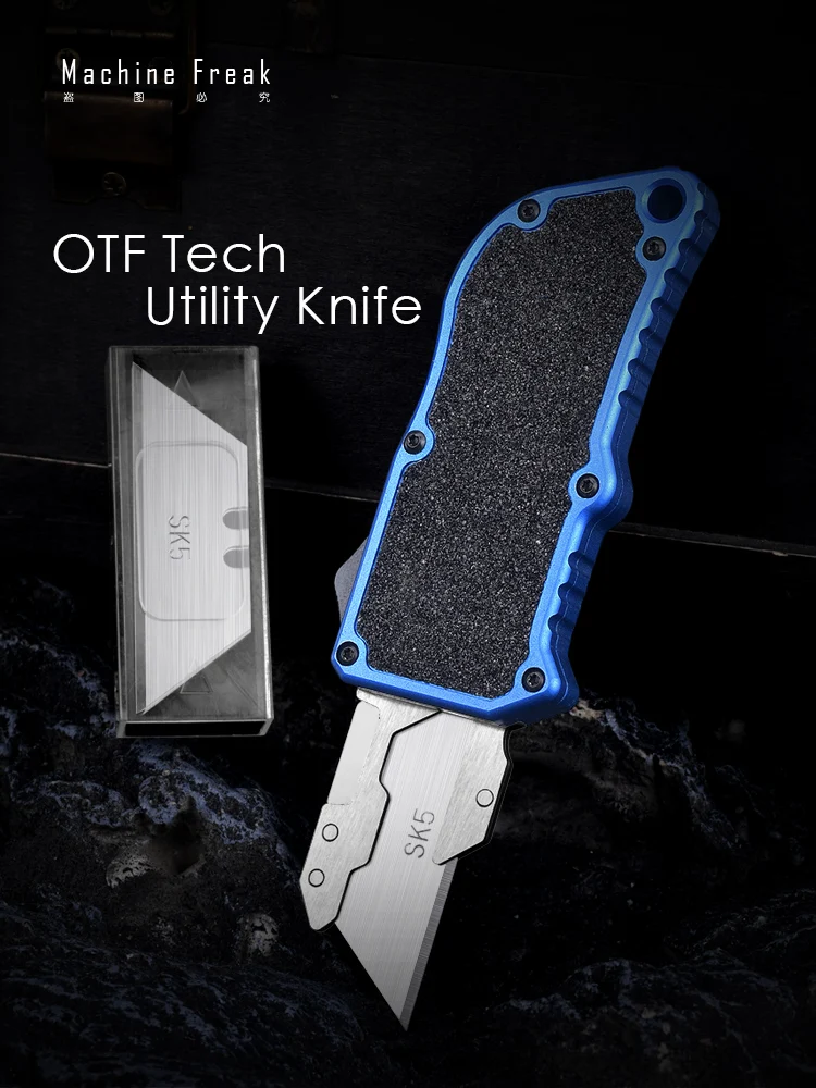 exocet serie otf utility knife edc wallpaper cutter faca de papel laminas sk5 substituiveis liga de aluminio geada pocketknives 01