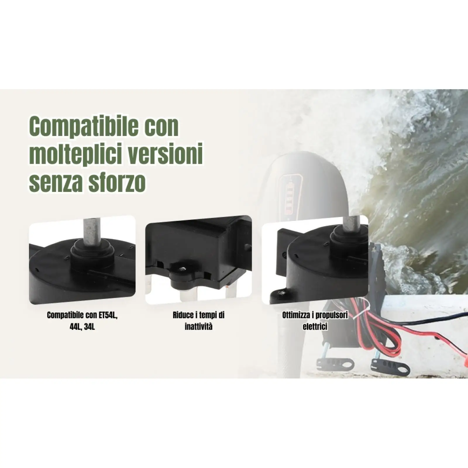 

Fishing Boat Outboard Speed Controller Multi-speed Kayak Electric Motor Adjuster Marine Gear for T34 ET44 ET54