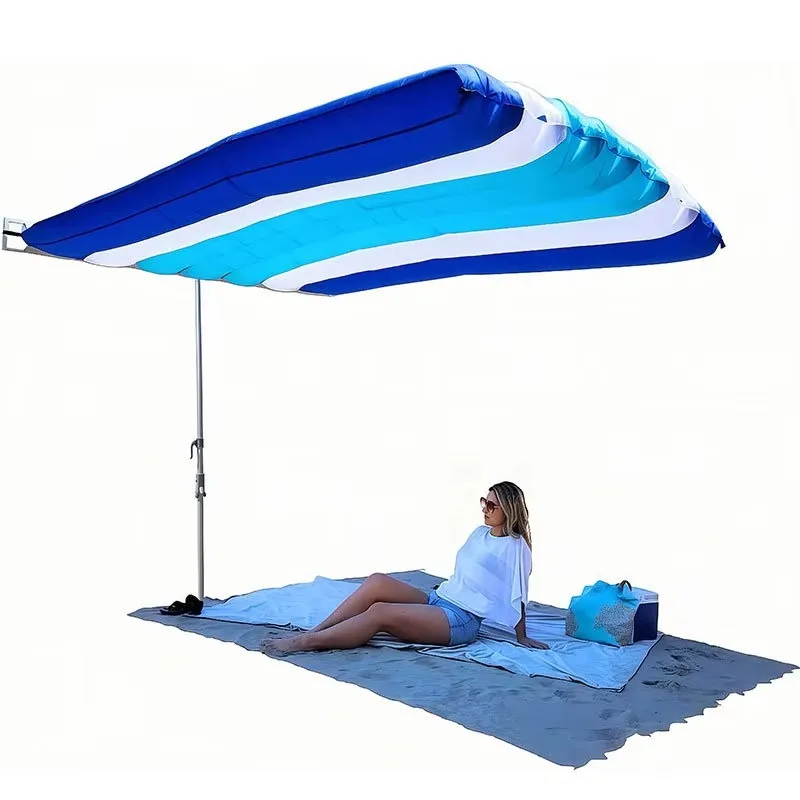【2026】Wind Power Beach Sunshade Sail Outdoor Canopy Beach Sunshade Nylon Sunscreen Portable Sunshade Curtain view 5