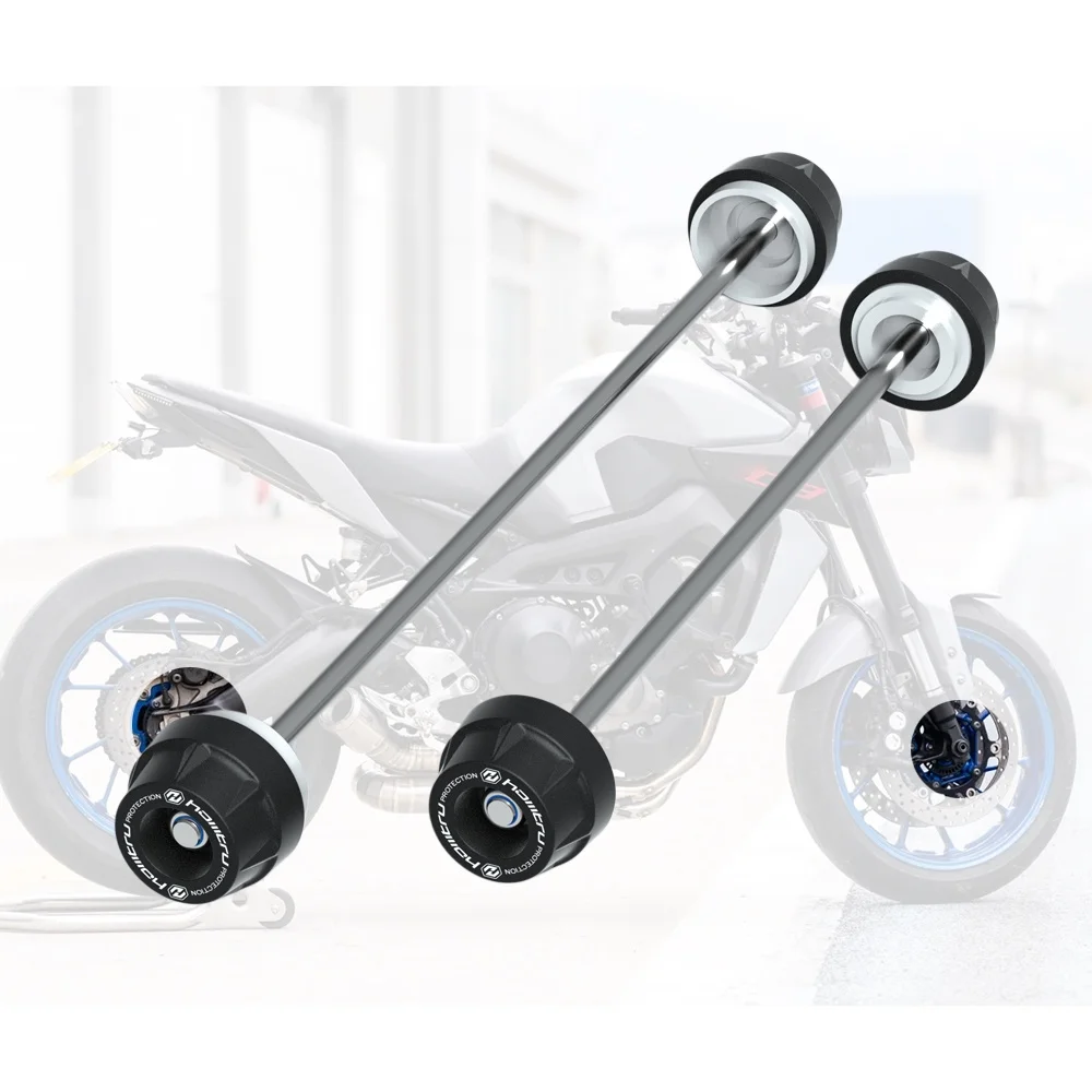 For Yamaha MT-09 XSR900 Tracer 9 2021-2025 Motorcycle Front Rear Axle Fork Crash Slider Wheel Protector