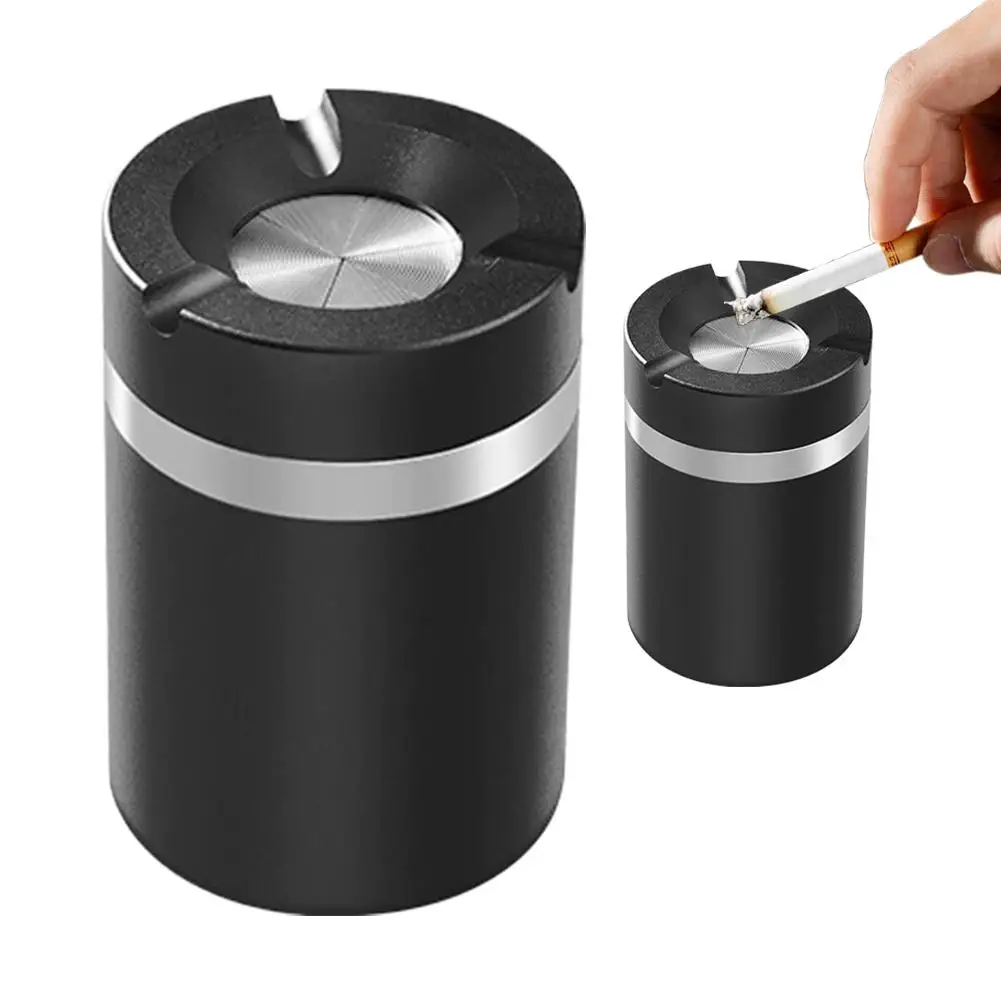 Cooler Premium-Aschenbecher mit Drehfunktion und Deckel, Aschenbecher für Raucherzubehör, Anti-Tropf-Aschenbecher für Zuhause und Auto – Detail 2